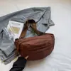 Bolso cruzado nuevo de moda para mujer, bolso de pecho de pana, bolso de hombro deportivo, bolso tote simple de color liso de gran capacidad, moderno