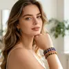 Pulsera de piedra natural ojo de tigre y amatista de venta caliente transfronteriza para mujer, joyería de lujo ligero de moda, pulsera unisex hecha a mano al por mayor