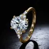 Anillo de Plata de Ley S925 de Venta Caliente Transfronteriza, Anillo de Boda de Lujo Accesible de Oro K Chapado, Anillo de Moissanita Ovalado de 3 Quilates Huevo de Paloma