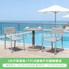 En Stock Silla de Cuerda Simple Estilo Campestre para Exteriores Impermeable y Resistente al Sol para Patio y Jardín Juego de Mesa y Sillas de Cuerda de Aleación de Aluminio