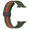 Para Apple Apple Watch Ultra Apple Watch 1-10 Fivela Magnética Universal Pulseira de Silicone Bicolor