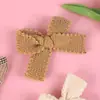 Novo Cor de Chá de Leite Tricô Laço Combinação Multiestilo Doce para Menina Headwear Acessórios de Vestuário Atacado