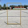 Nova Tela de Arte em Ferro para Casamento Moldura Retangular Suporte de Fundo para Decoração de Casamento Moldura Quadrada Geométrica Decoração de Fundo para Corredor