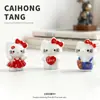 Nueva Figura de Hello Kitty de Dibujos Animados 3D de Color Sólido, Accesorio DIY de Venta Caliente al por Mayor, Adorno Creativo de Escritorio