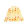 Camiseta de Manga Larga para Niña 2026 Otoño Nuevo Estilo Coreano Cuello Semi-Alto Camiseta Básica Estampada para Niñas, Amigable con la Piel y Transpirable Manga Larga