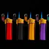 Venta al por mayor del fabricante Encendedor de metal más impresión LG Publicidad Grabado láser Encendedor desechable a prueba de viento Personalización