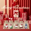 Gran Venta en Stock Bolsa de Regalo con Cordón de Enano Navideño Cascanueces Caricatura Bolsillo de Lino con Cordón Bolsa de Regalo Navideña