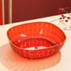Prato de frutas chinês vermelho festivo de moda nacional Prato de doces florido Prato de lanches de diamante caixa de armazenamento Prato de frutas de presente de Ano Novo