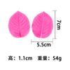 Folhas de Roseira Dobradas Silicone para Açúcar Molde Folhas Dupla Face Indie Ritmo Seco Grampo de Silicone Molde Ferramenta de Fixação Decorativa