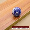 Estilo Americano Cerámica Sostenedor de Mano Pintura Vintage Artístico Cajón Gabinete Puerta Armario Gabinete de Cajones Manija de Puerta Sostenedor Porcelana Azul y Blanca Pintada a Mano