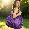 Bolsa Acordeão Bolsa de Compras de Supermercado Bolsa Tote Portátil Enrolável Bolsa Nuvem Bolsa de Armazenamento de Grande Capacidade Bolsa de Compras Dobrável