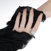 1258 Textura Micro-incrustado Quadrado Anel de Diamante Estilo Frio Feminino S925 Sterling Silver Niche Personalizado Ins Light Luxury Silver Ring