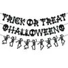 Banderas de Decoración para Fiestas de Halloween Europeas y Americanas, Banderas de Calavera del Festival de los Fantasmas, Banderines, Guirnaldas de Decoración de Atmósfera de Halloween