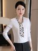 Traje Profesional de Recepción de Hotel Femenino Catering Hotel Camarero Manga Larga Otoño e Invierno Jefe de Sala Gerente Joyería Ropa de Trabajo