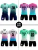 Traje de uniforme de fútbol para hombre y mujer, uniforme de entrenamiento estampado, uniforme deportivo de manga corta para niños, uniforme de clase moderno, uniforme de equipo de competición, uniforme de fútbol personalizado