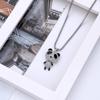 Colgante de collar de acero de titanio europeo y americano estilo hip-hop para hombre colgante de perla colgante retro joyería de aleación collar de acero inoxidable
