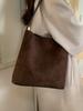Bolso de Ante para Mujer 2025 Nuevo de Moda Otoño e Invierno Bolso Cruzado Tipo Cubo Bolso de Hombro Gran Capacidad Bolso de Mano para Viajar