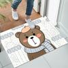 Alfombra de baño, Tapete para piso de cocina, Tapete resistente a la suciedad para mesa de centro de sala de estar, Felpudo de entrada de dibujos animados, Terciopelo cristal de fácil cuidado