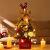 Decorações de Natal Árvore de Natal Pequena Enfeites para Mesa de Casa Recepção 45cm Mini Árvore Decorativa Árvore com Bolas de Presente