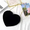Bolsos con Forma de Corazón Transfronterizos, Bolsos Cruzados de Cadena para Mujer, Bolsos de Hombro de Felpa, Carteras para Monedas, Al por Mayor en Stock