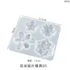 Molde de Resina Cristal DIY Papoula Charms para Tamanco Flor Arco-íris Coroa Patch Molde de Silicone