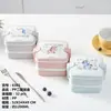 Lonchera Infantil, Lonchera para Estudiantes y Trabajadores de Oficina, con Cubiertos, Aptas para Microondas, Grado Alimenticio, Calentables, Lonchera Bento Compartimentada