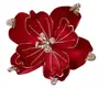 Flores de Navidad Magnolia Simulada Flores Falsas de Navidad 23 cm Tela de Gama Alta Decoraciones de Navidad Adornos Manualidades