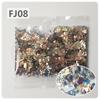 Venta de Fábrica Máquina Trituradora de Fragmentos Pequeños Irregulares Luz Dorada 5g Empaque Pequeño de Dulces Arte de Uñas Joyería Juguete Concha Papel