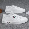 Tênis Branco Respirável Novo de Verão para Homens Estilo Coreano Tendência Versátil Tênis Baixo Casual para Skate Homens