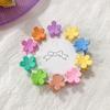 Presilha de Garra Colorida Mini para Cabelo Infantil Koreaninha Adorável Pequena Coroa de Flores Grampo de Cabelo para Bebê Pequenos Fios Quebrados da Testa Grampo de Cabelo