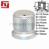 Suministro de fábrica 17*16mm perilla totalmente de aluminio tipo tapa moleteada tipo triángulo arenado perilla de ajuste de potenciómetro estándar
