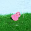 Micro paisagem pequenos ornamentos luminoso pato dos desenhos animados tridimensional pato decoração em miniatura pequenos acessórios resina artesanato ornamentos