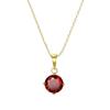 Joyería Xuping Collar de Rubí Chapado en Oro de 14K para Mujer, Cadena de Clavícula de Personalidad Simple y a la Moda, Colgante Directo del Fabricante