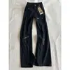 Jeans retro de tiro alto, pierna recta relajada acampanados, talla grande para mujer, nuevo estilo otoño 2026, pantalones bootcut adelgazantes para mujeres de talla grande