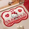 Alfombra de Piso para Baño de Gatito Lindo de Dibujos Animados, Felpudo Absorbente de Agua Antideslizante para Entrada de Baño, Alfombra de Diatomeas para Inodoro