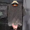 Camiseta de Manga Corta de Seda Helada para Hombre Verano 2026 con Diseño Floral, Camiseta Elegante Rota de Lujo Ligero de Moda
