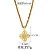 Nuevo Collar Vietnamita Chapado en Oro con Colgante de Cruz Vajra Incrustado de Diamantes, Tendencia Nacional Estilo Palacio, Joyería de Diseño de Lujo Ligero para Mujeres