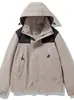 Chamarra cortavientos transfronteriza para hombres y mujeres, estilo casual delgado 2026 top con capucha para parejas al aire libre chaqueta impermeable