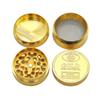 Suministro Directo Transfronterizo de Molinillo de Moneda de Oro para Cigarrillos Aleación de Zinc Molinillo de Cuatro Capas de Moneda de Oro Molinillo Cigarrillo