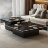 Mesa de Centro de Madera Maciza, Cuadrada, Minimalista, para Uso en el Hogar en la Sala de Estar, Sencilla, para Apartamentos Pequeños, de Estilo Antiguo, Mesa de Centro de Diseño Moderno Estilo Wabi-Sabi