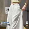 Ropa para Mujer: Pantalones Anchos de Lino Seda Hielo para Mujer, Cintura Semi-Elástica de Verano, Plisados, Caída Suelta, Casual de Algodón y Lino, Pantalones Falda Yamamoto