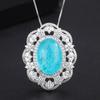 Gran Venta Productos Suministro Transfronterizo en Vivo Collar Paraiba Colgante para Mujer Collar de Zirconia Color Diamante Joyería de Mujer