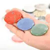 Piedra Cruda de Cristal Natural Lámina de Ágata Piedra de Energía Lámina Conformada Oficina Ovalada Piedra para Aliviar la Preocupación Chip de Agua Al Por Mayor