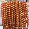Ágata vermelha natural dragão dourado quente contas soltas contas redondas pulseira DIY joias semi-acabadas contas masculinas e femininas atacado ao vivo