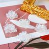 Zhao Lusi com acessórios de resina de flor plissada tridimensional francesa diy brincos feitos à mão acessórios de material de cabeça