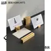 Portatarjetas de Latón Soporte Retro Adorno Vertical para Fotos Lista de Precios Soporte para Mensajes Tarjeta de Presentación Escritorio Empresa Otros
