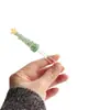 Resistente a altas temperaturas vidro borossilicato alto árvore de Natal palito para misturar café chá com leite leite em pó colher palito para misturar coquetel presente