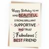 Nueva tarjeta de felicitación de cumpleaños transfronteriza con sobre, tarjeta de felicitación divertida para familiares y amigos, tarjeta de texto divertida