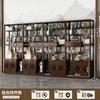 Novo Estilo Chinês Antigo Rack Escritório Sala de Chá Vitrine Doméstico Comercial Duobao Pavilion Rack de Armazenamento de Chá Ornamentos Partição