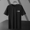 Venta al por mayor del fabricante Seda de Hielo Estilo Hong Kong Casual Camiseta para Hombre Tops de Verano Versátil Simple Estampada Cuello Redondo Manga Corta